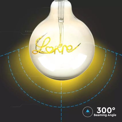 LED Dekorační žárovka FILAMENT G125 E27/5W/230V 2200K