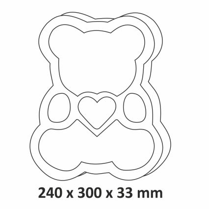 LED Dětská lampa LED/2xAA modrý medvěd