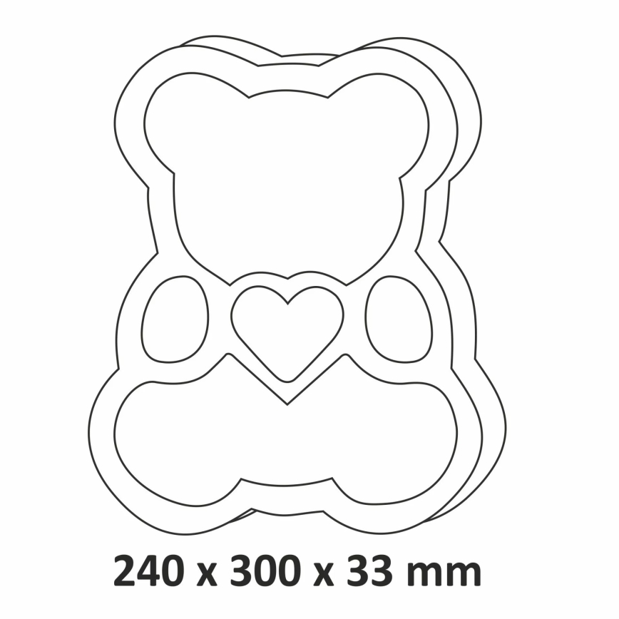 LED Dětská lampa LED/2xAA modrý medvěd