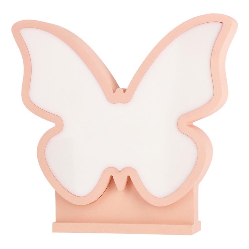 LED Dětská stolní lampa BUTTERFLY LED/14W/230V růžová