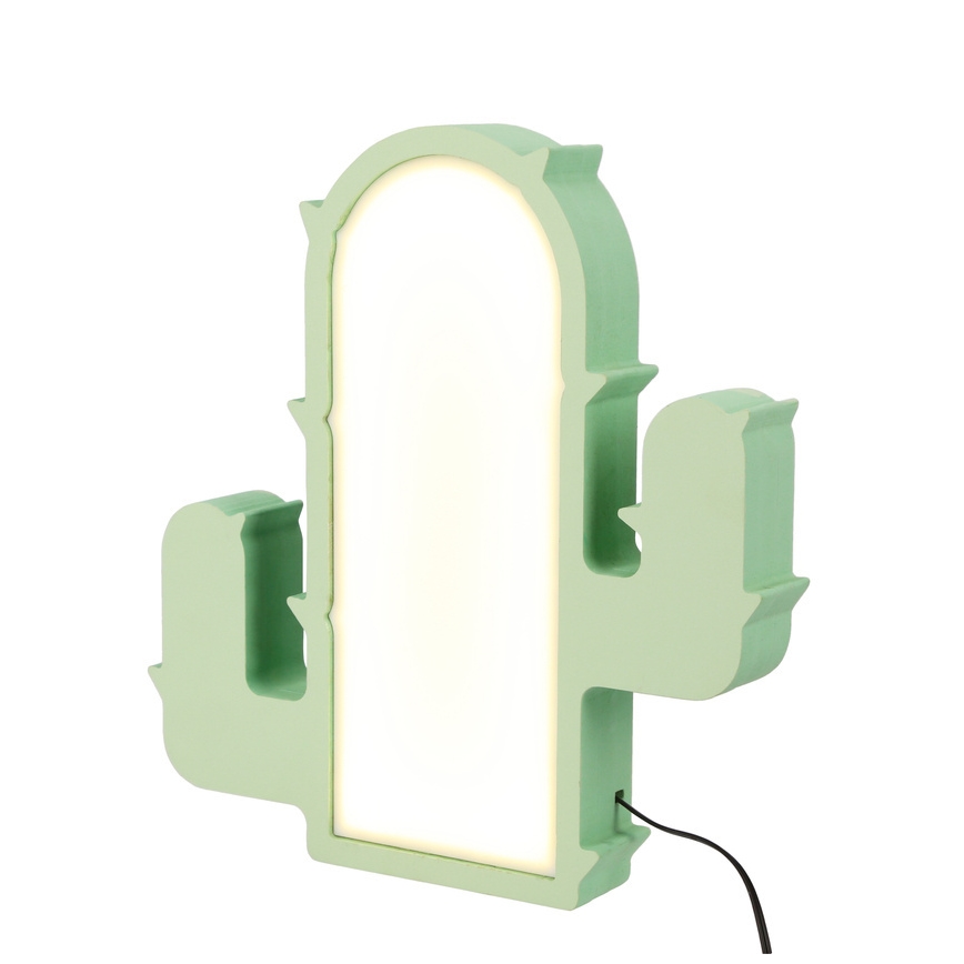 LED Dětská stolní lampa CACTUS LED/10W/230V zelená