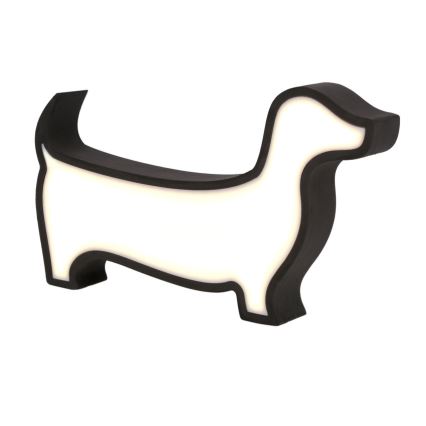 LED Dětská stolní lampa DOG LED/12W/230V černá