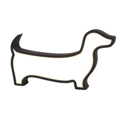 LED Dětská stolní lampa DOG LED/12W/230V černá