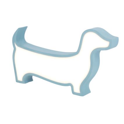 LED Dětská stolní lampa DOG LED/12W/230V modrá