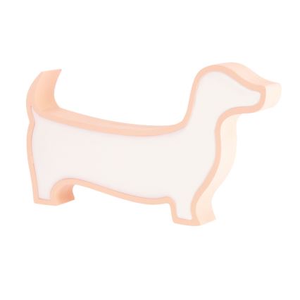 LED Dětská stolní lampa DOG LED/12W/230V růžová