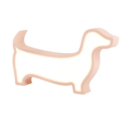 LED Dětská stolní lampa DOG LED/12W/230V růžová