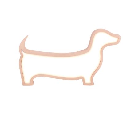 LED Dětská stolní lampa DOG LED/12W/230V růžová