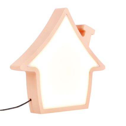 LED Dětská stolní lampa HOUSE LED/10W/230V růžová