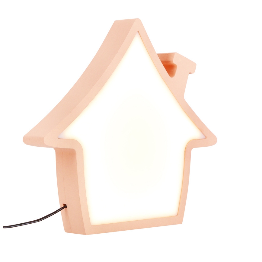 LED Dětská stolní lampa HOUSE LED/10W/230V růžová