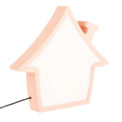 LED Dětská stolní lampa HOUSE LED/10W/230V růžová