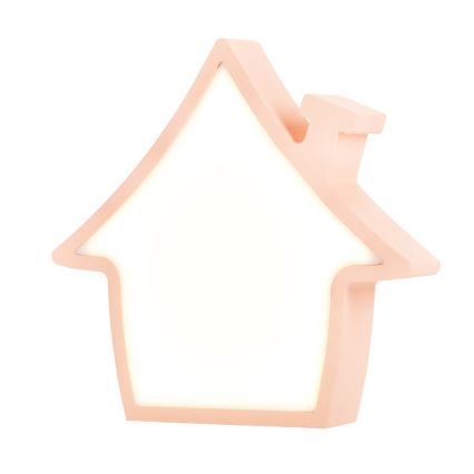 LED Dětská stolní lampa HOUSE LED/10W/230V růžová