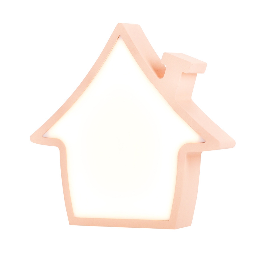 LED Dětská stolní lampa HOUSE LED/10W/230V růžová