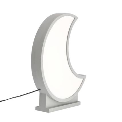 LED Dětská stolní lampa MOON LED/12W/230V šedá