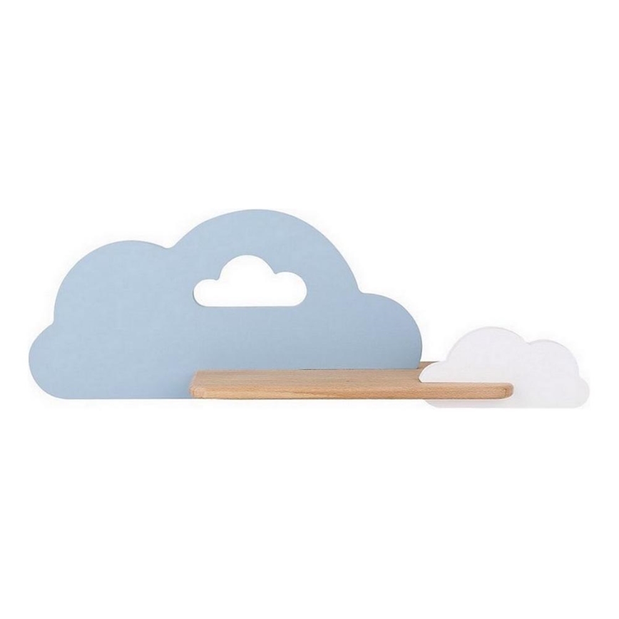 LED Dětské nástěnné svítidlo s poličkou CLOUD LED/5W/230V modrá/bílá, 