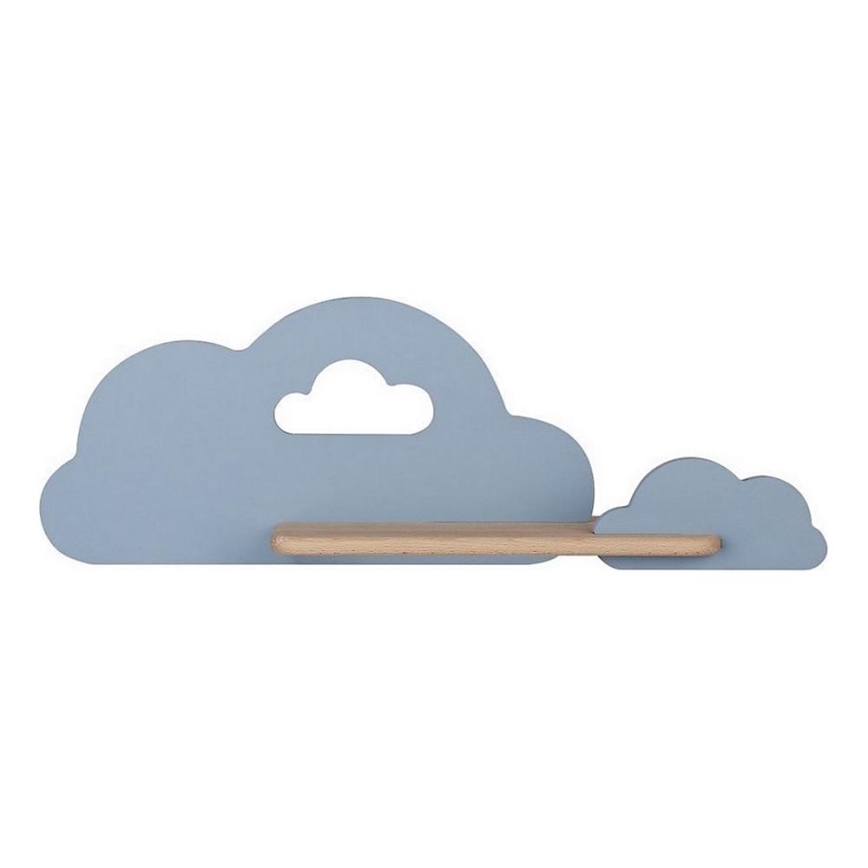 LED Dětské nástěnné svítidlo s poličkou CLOUD LED/5W/230V modrá, 