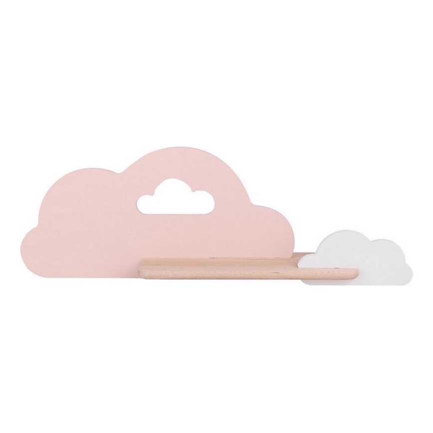 LED Dětské nástěnné svítidlo s poličkou CLOUD LED/5W/230V růžová/bílá, 