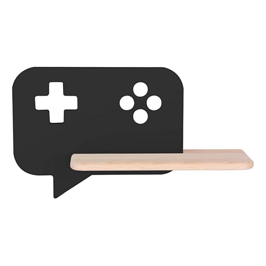 LED Dětské nástěnné svítidlo s poličkou CONSOLE LED/5W/230V černá, 