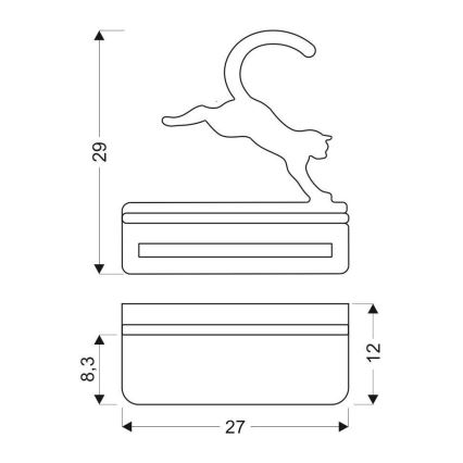 LED Dětské nástěnné svítidlo s poličkou JUMPING CAT LED/5W/230V, FSC certifikováno