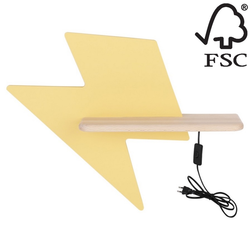 LED Dětské nástěnné svítidlo s poličkou LIGHTNING LED/4W/230V, 