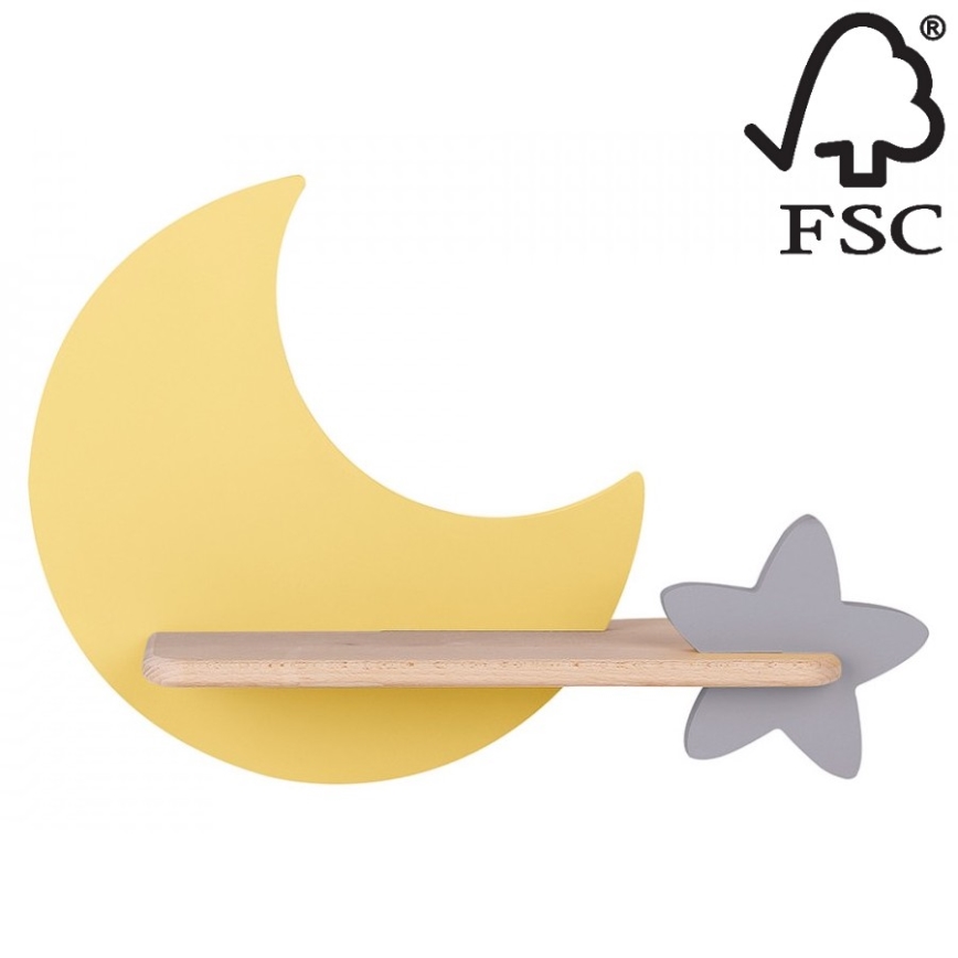 LED Dětské nástěnné svítidlo s poličkou MOON LED/5W/230V, 