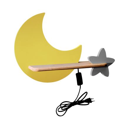 LED Dětské nástěnné svítidlo s poličkou MOON LED/5W/230V, 