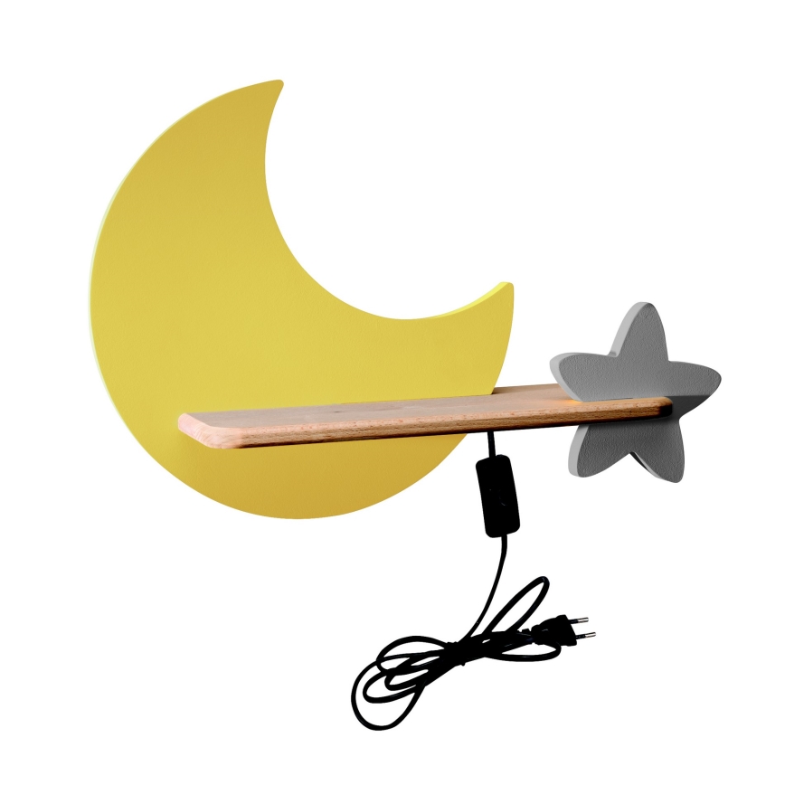 LED Dětské nástěnné svítidlo s poličkou MOON LED/5W/230V, 