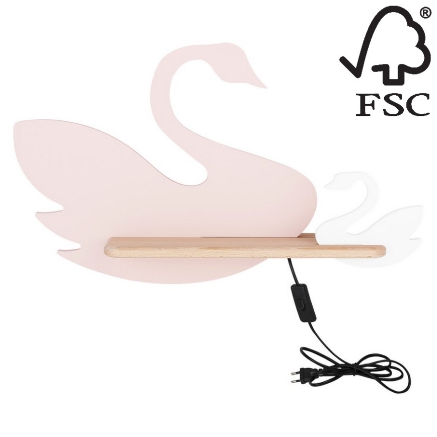 LED Dětské nástěnné svítidlo s poličkou SWAN LED/5W/230V, 