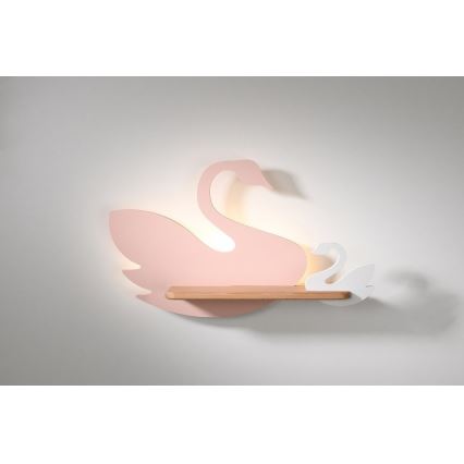 LED Dětské nástěnné svítidlo s poličkou SWAN LED/5W/230V, 