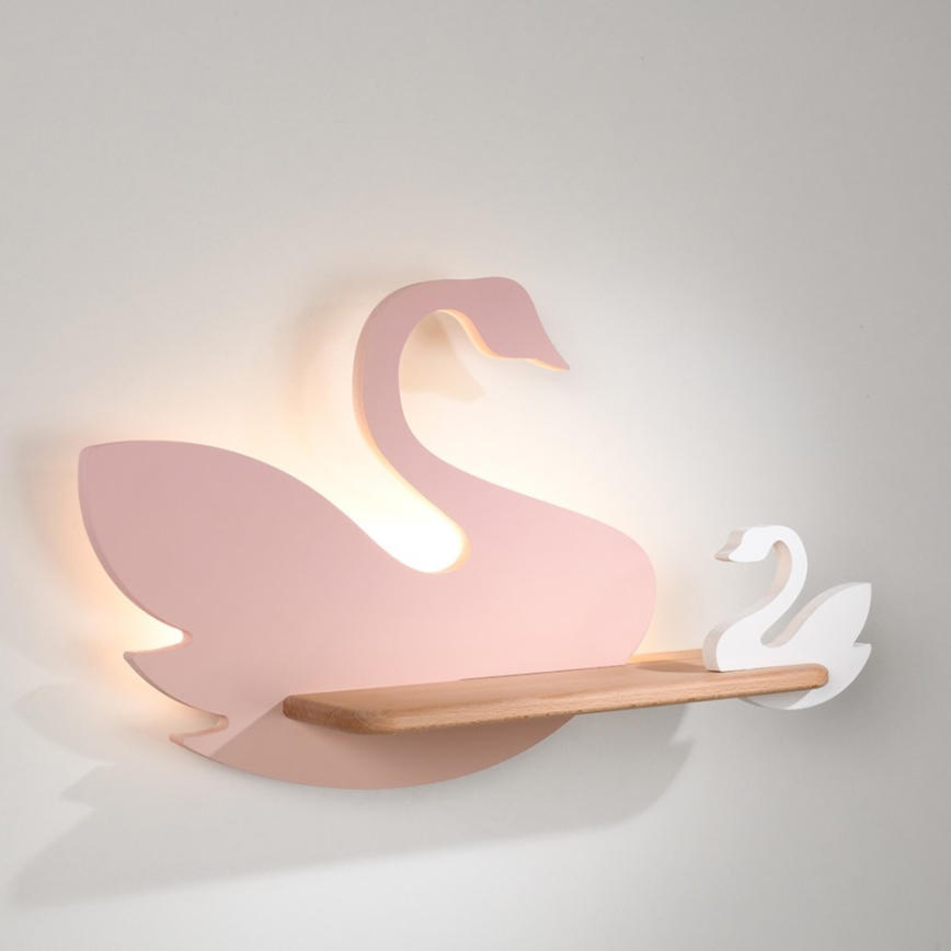 LED Dětské nástěnné svítidlo s poličkou SWAN LED/5W/230V, 