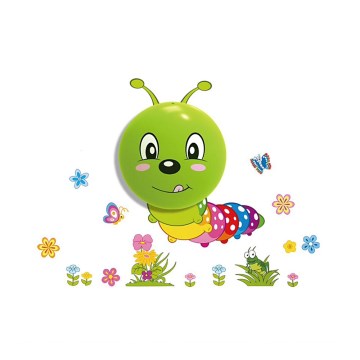 LED Dětské nástěnné svítidlo WORM 1xLED/0,6W/3xAAA