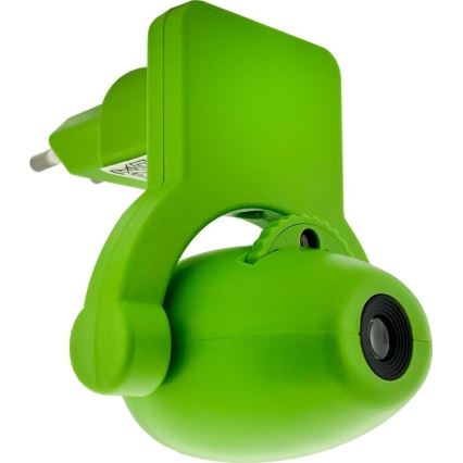 LED Dětské noční světlo s projektorem LED/0,5W/230V zelená