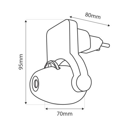 LED Dětské noční světlo s projektorem LED/0,5W/230V zelená