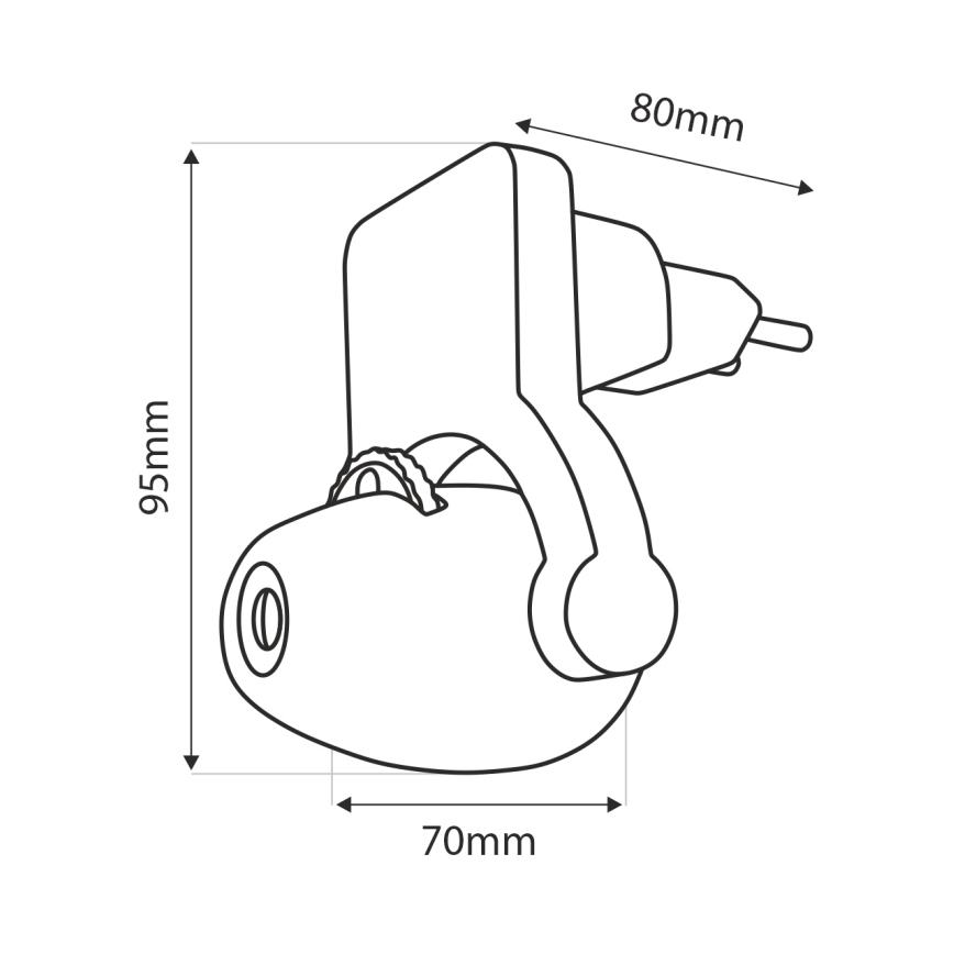 LED Dětské noční světlo s projektorem LED/0,5W/230V zelená