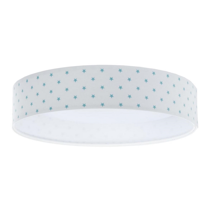 LED Dětské stropní svítidlo GALAXY KIDS LED/24W/230V hvězdičky bílá/tyrkysová