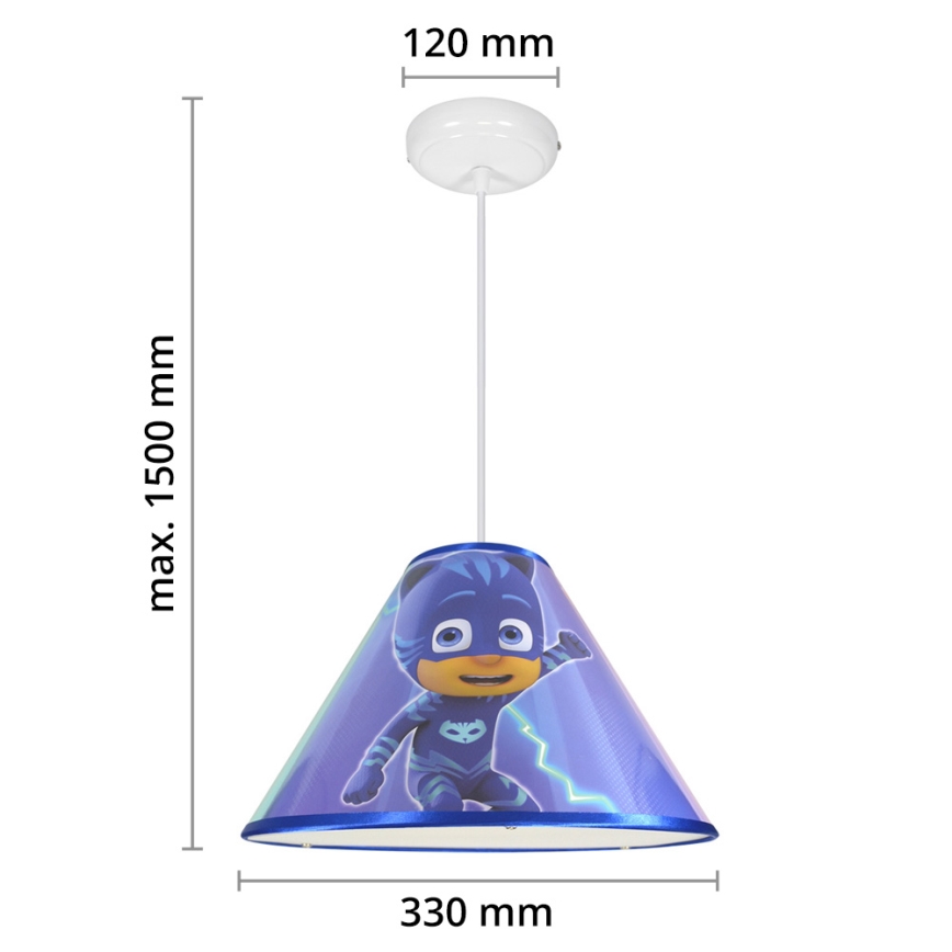 LED Dětský lustr na lanku PJ MASK 1xE27/40W/230V