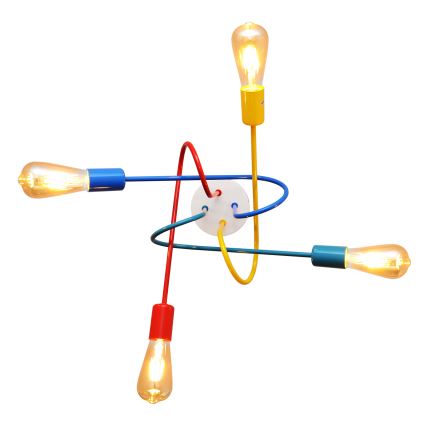 LED Dětský přisazený lustr OXFORD 4xE27/10W/230V