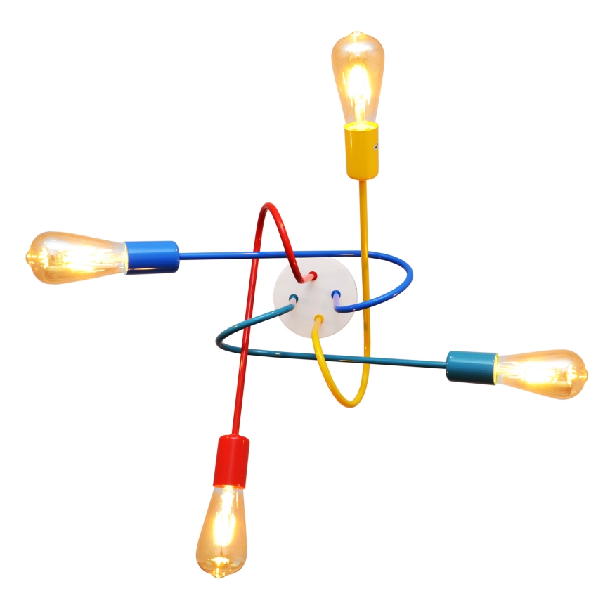 LED Dětský přisazený lustr OXFORD 4xE27/10W/230V