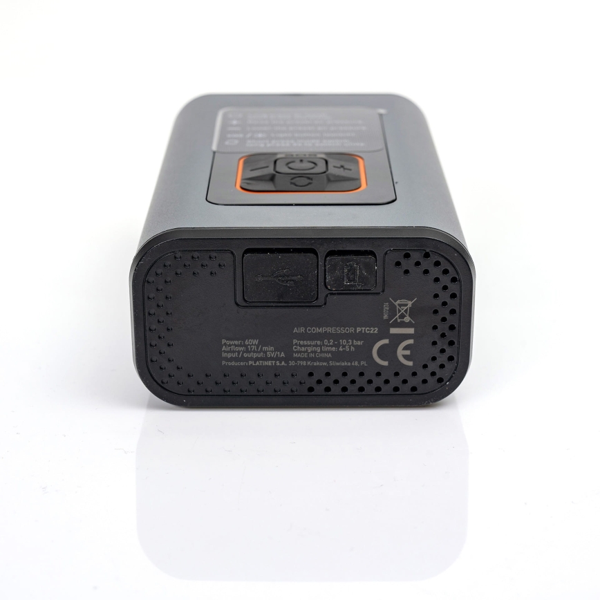 LED Digitální kapesní kompresor 3v1 4000 mAh 5W černá