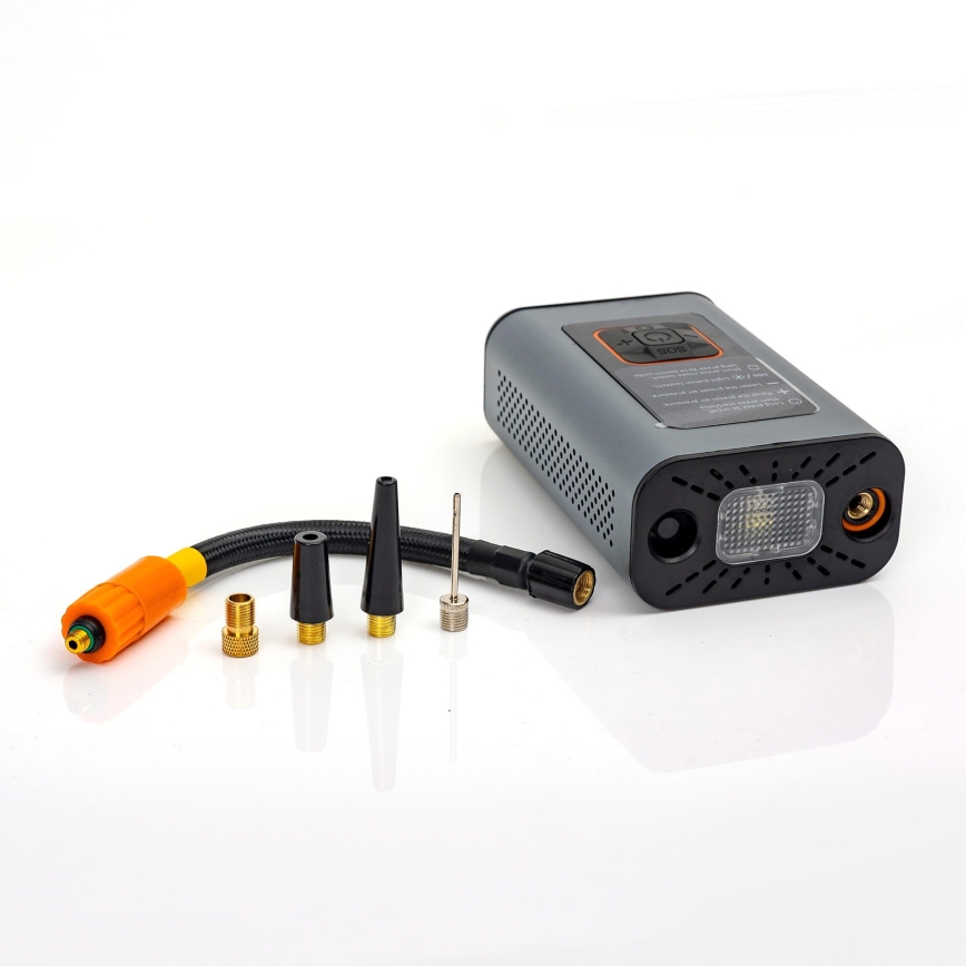 LED Digitální kapesní kompresor 3v1 4000 mAh 5W černá