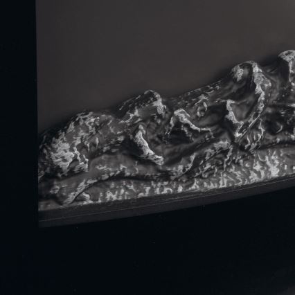 LED Elektrický krb s topením LED/2000W/230V + dálkové ovládání