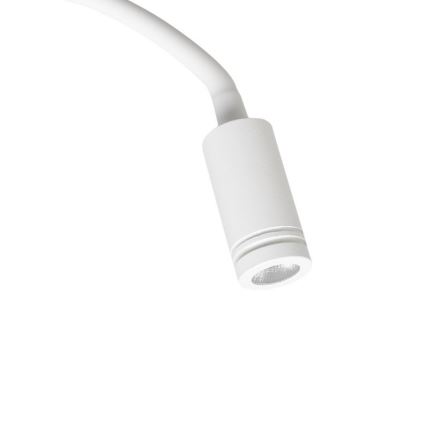 LED Flexibilní nástěnná lampička s USB BASE LED/8W+LED/2W/230V bílá