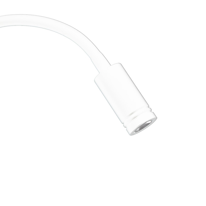 LED Flexibilní nástěnná lampička s USB BASE LED/8W + LED/2W/230V bílá