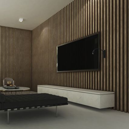 LED Flexibilní nástěnná lampička s USB BASE LED/8W+LED/2W/230V černá