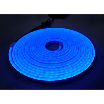 LED Flexibilní pásek NEON LED/10W/230V 5 m IP65 modrá