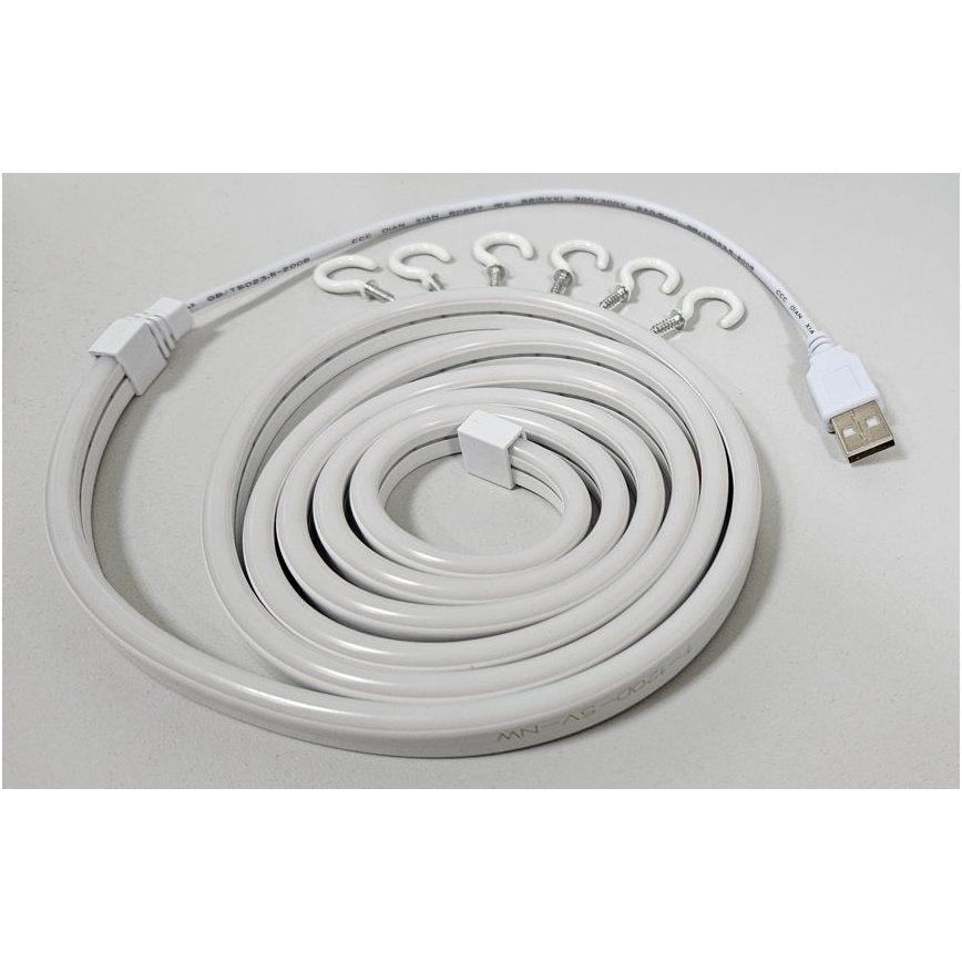 LED Flexibilní pásek NEON LED/5V USB 1,8 m bílá