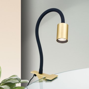 LED Flexibilní stolní lampa s klipem KURT LED/5W/230V zlatá