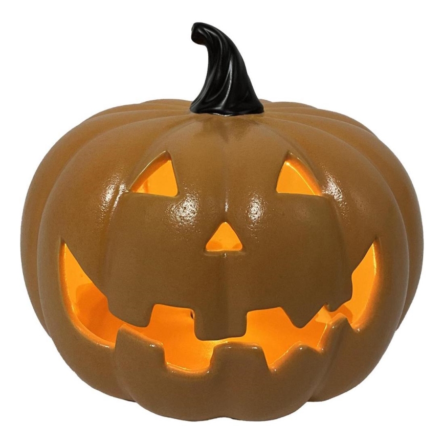 LED Keramická dýně HALLOWEEN LED/3xLR44/teplá bílá