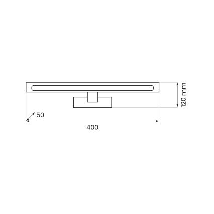 LED Koupelnové osvětlení zrcadla KLIMT LED/8W/230V 3000/4000/6000K 40 cm IP44 lesklý chrom