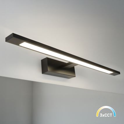 LED Koupelnové osvětlení zrcadla KLIMT LED/12W/230V 3000/4000/6000K 60 cm IP44 černá