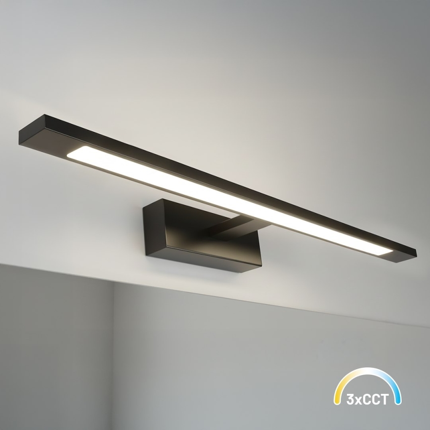 LED Koupelnové osvětlení zrcadla KLIMT LED/12W/230V 3000/4000/6000K 60 cm IP44 černá